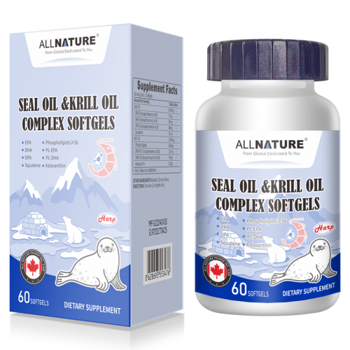 ALLNATURE加拿大原裝進口海豹油磷蝦油復合膠囊3.6倍滋養血管8倍疏通